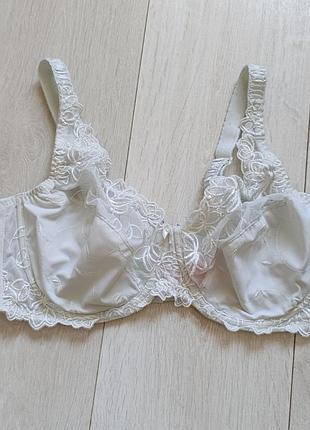 Белый бюстгальтер ажурный бюст кружевной лиф кружевый hunkemoller 38f 85f 80g