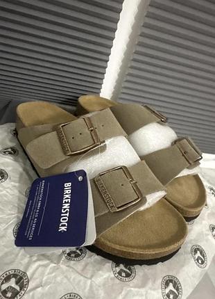 Шльопанці біркеншток birkenstock замша