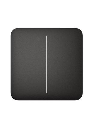 Розумний вимикач ajax black lightswitch 2-клавішний чорний