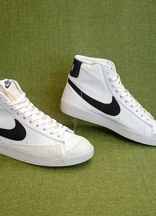 Nike blazer mid 77 next nature white black кеди кросівки оригінал! розмір 42 27 см