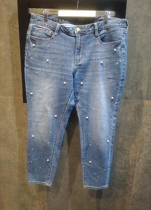 Женские джинсыana a new approach skinny скинни 3206 16 с декоративными жемчужинами и стразами большого размера