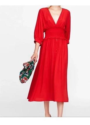 Zara, плаття, сукня, червоне
