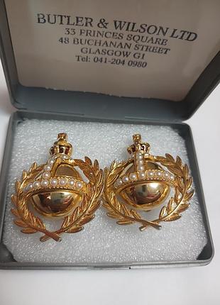 Butler and wilson клипсы маркировки + коробка