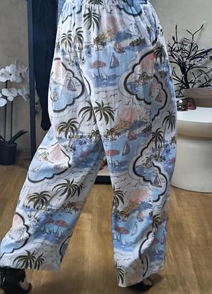 Широкие льняные брюки бренда cynthia rowley свободного кроя