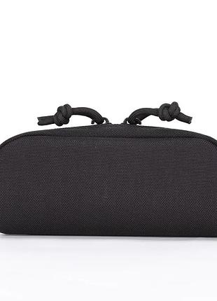 Тактический чехол для очков molle 1000d nylon ударопрочный черный 17×8×5 см