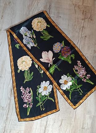 Шелковый шарф платок в стиле гуччи floral