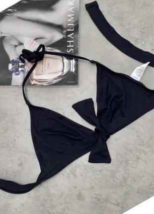 Topshop крутий чорний верх від купальника на зав‘язки