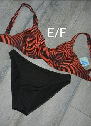 Чашка е/f 52/xl німеччина роздільний коричневий леопардовий купальник на кісточках будь обьем