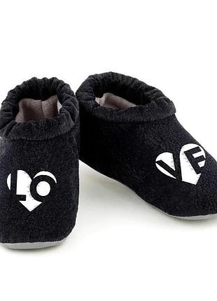 Хатні капці комфорти love серце багіра чорний