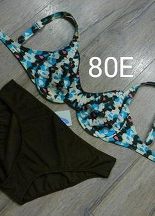 80е 14/46-48/м-l lidea раздельный коричневый купальник на косточках