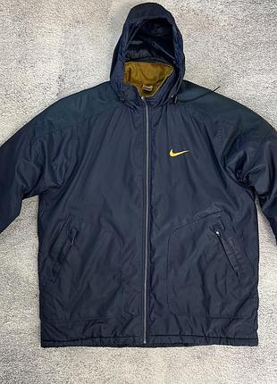 Вінтажний пуховик nike 90s big swoosh куртка xl оригінал