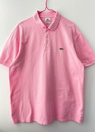 Чоловіча рожева футболка поло lacoste розмір xl