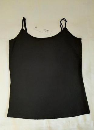 Нова чорна майка на бретелях george everyday basics (fitted cami), розмір 18 (xl/xxl)