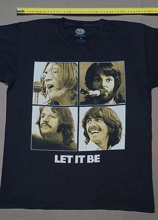 Плечи 48 см the beatles плотная черная футболка без шва the beatles let it be size l 100% cotton 
made in honduras