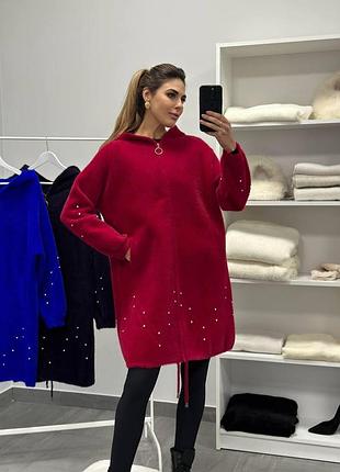Тепле пальто зі стразами