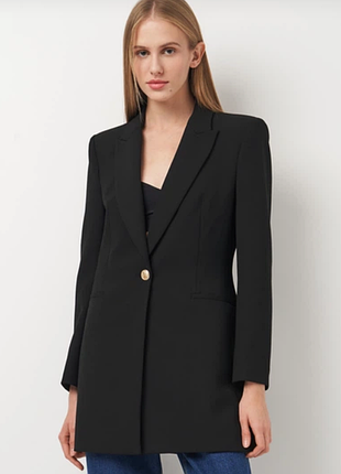 Пиджак удлиненный приталенный zara, xs