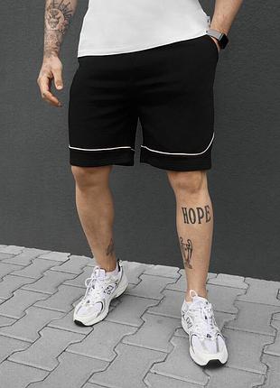 Чоловічі бавовняні трикотажні шорти staff ry black & beige