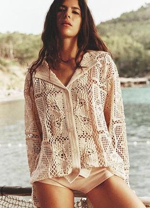 Плетений кардиган zara