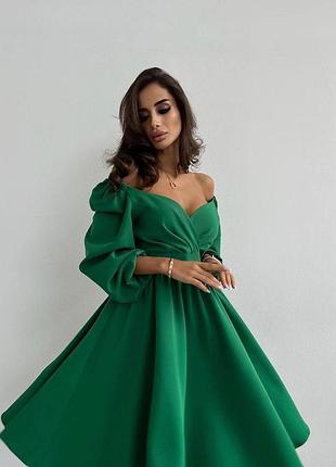🤩1+1=3 шикарные атласные зеленые брюки кюлоты высокая посадка gap, размер 46 - 48