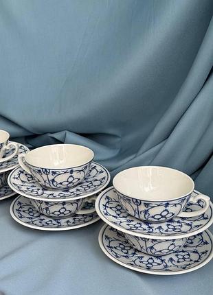 Чашка з блюдцем indisch blau design walter вінтаж