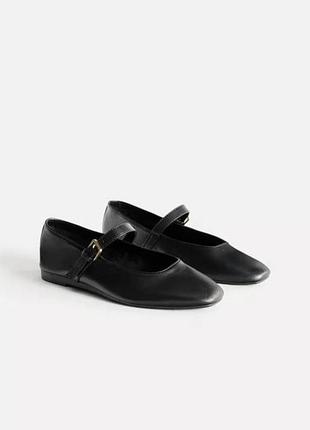 Шкіряні балетки zara 40