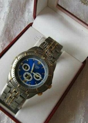 Мужские часы orient ctr04000do титановые с синим циферблатом