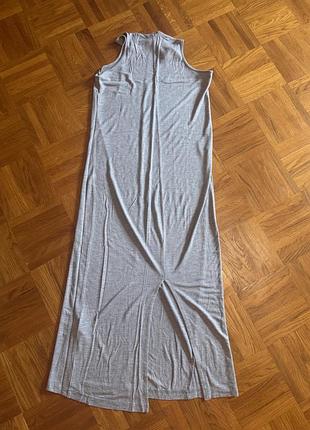 H&m сіра бавовняна максі сукня