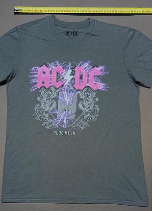 Плечи 42 см ac dc official product merch темно серая футболка без шва plug me in ac dc size s made in ude 100% cotton