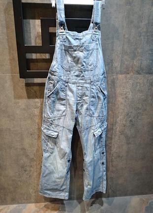 Мужской джинсовый комбинезон blue inc denim core 30 regular