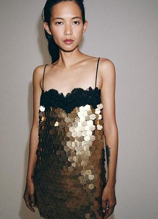 Коротка сукня zw collection із блискітками