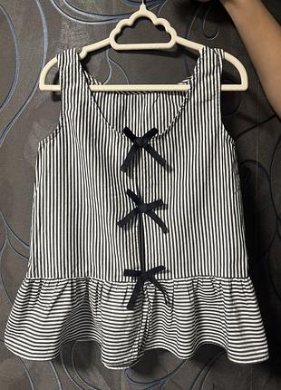 Топ майка з бантиками zara p.140