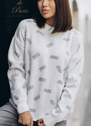Стильный женский свитер «miu miu»💕