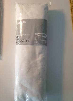 Белая простыня на резинке ikea knoppa размером 90x200 см.