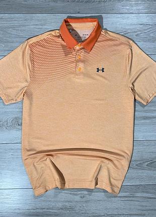 Персикова спортивне поло футболка андер армор under armour performance polo, l, оригінал