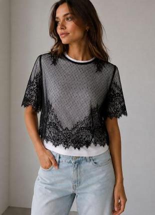 H&m coachella official collection мереживний топ блуза розмір s -m