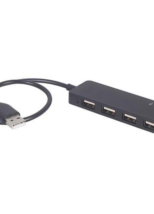 Usb-хаб gembird uhb-u2p4-06 usb-a 4 порта 30 см usb 2.0 black
