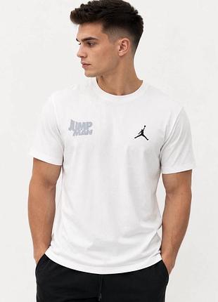 Футболка jordan чоловіча біла | 100% бавовна | літня модель | s-2xl