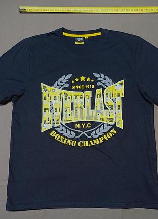 Плечі 46 см everlast  чорна футболка   size xl made in cambodia 100% cotton