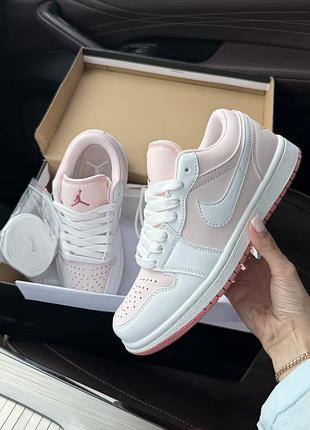 Кросівки найк шкіряні білі рожеві данки nike sb dunk low chunky dunky