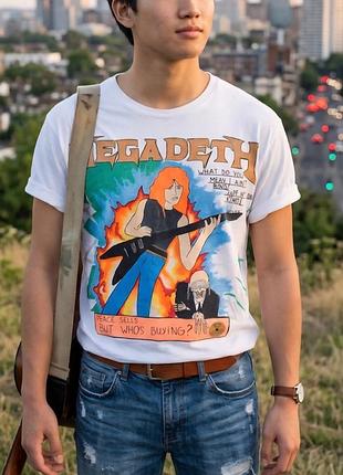 Футболка megadeth, коттон, р. xl