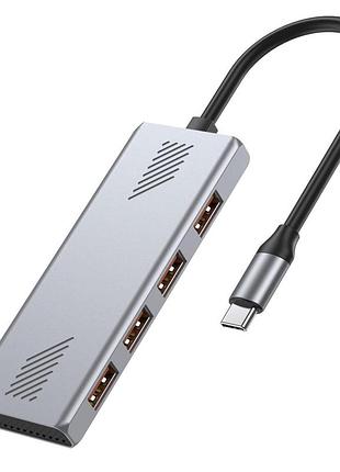 Usb-c хаб gembird uhb-cm-u310-a4-01 4-в-1 для ноутбуков и планшетов