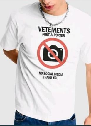 Футболка vetements antisocial белая. размер l