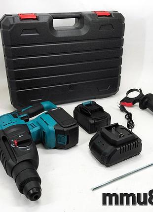 Перфоратор аккумуляторный бесщеточный krafftec 48v 2 акб 4.0ah дрель на аккамуляторе для дома в кейсе