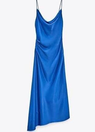 Сукня на бретелях асиметрична zara s