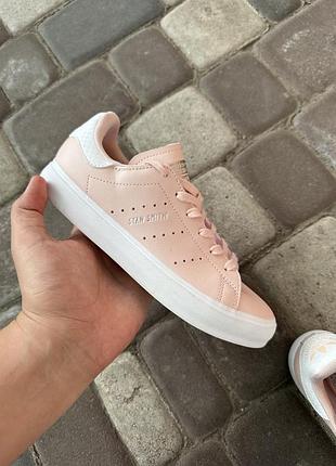 Жіночі кросівки adidas stan smith pink & white оригінал