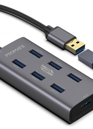 Концентратор usb promate ezhub-7 usb-c/usb-a з 7 портами usb 3.0