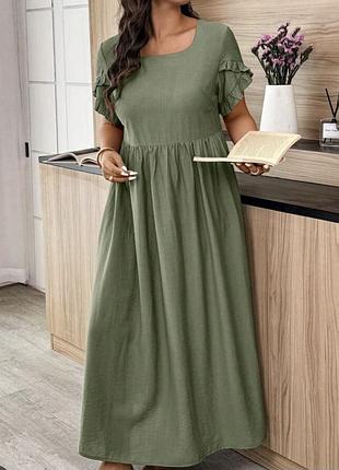 Очаровательное с красивыми рукавами платье 👗 большого размера