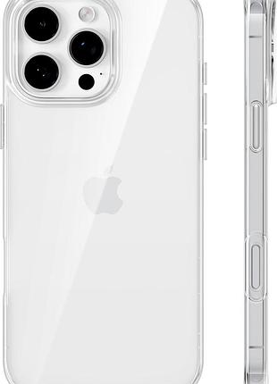 Чехол torras crystal clear для iphone 16 pro max защита от пожелтения защита военного класса
