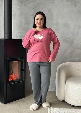 М’яка, затишна й така домашня - ідеальна піжама plus size для холодних вечорів та повільних ранків