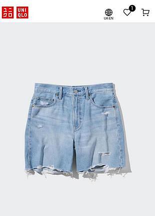 Джинсовые шорты uniqlo размер s 36